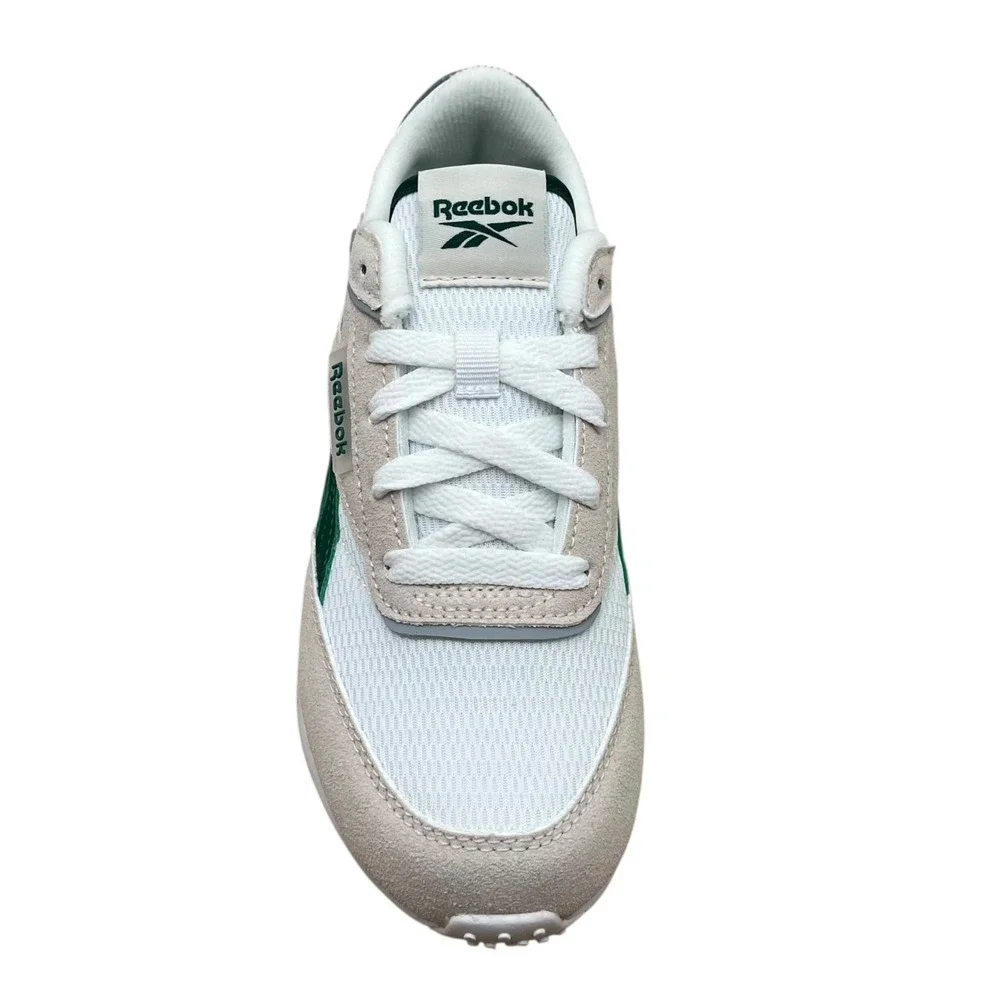 Reebok Youth Big Boys‎ Girls Sneakers Size 2 White Green Beige Classic Lace-Up